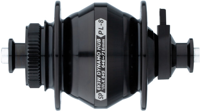 Dinamo de buje PL-8 Disc Center Lock - negro/36 agujeros