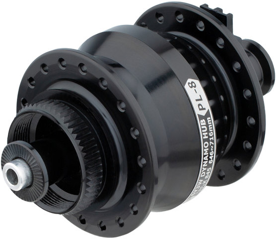 Dinamo de buje PL-8 Disc Center Lock - negro/36 agujeros