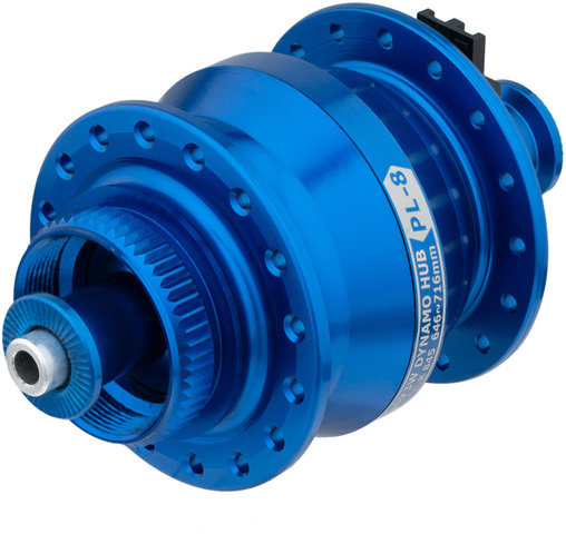 Dinamo de buje PL-8 Disc Center Lock - azul/32 agujeros