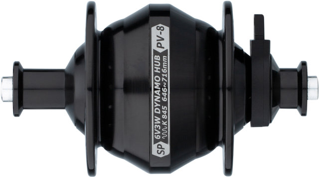 Dinamo de buje PV-8 V-Brake - negro/32 agujeros