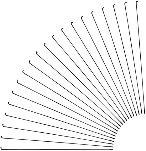 Rayons D-Light J-Bend + Écrous - 20 pièces - noir/292 mm