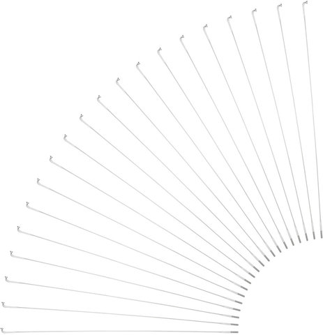 Rayons CX-Ray J-Bend + Écrous - 20 pièces - argenté/292 mm