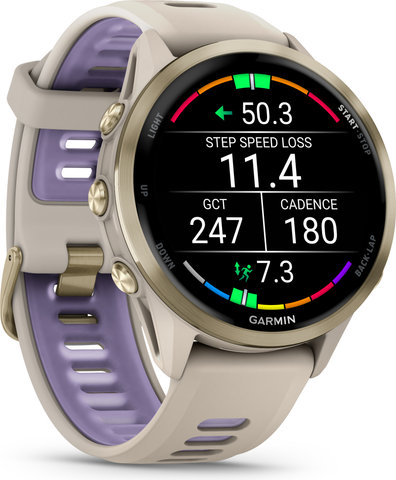 Garmin Forerunner 970 Smartwatch - gray-softgold-gray-transparent