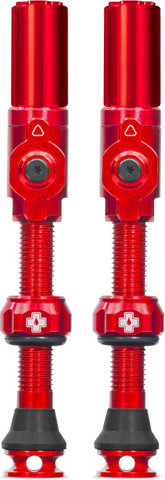 Muc-Off Tubeless Valves Big Bore Hybrid - red/Schrader Valve (AV)/45 mm