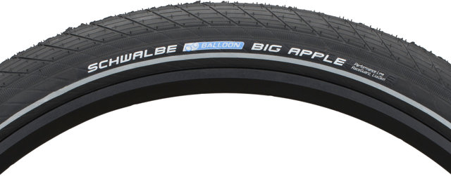 Schwalbe Cubierta de alambre Big Apple Performance 28" - negro-reflejante/28x2,35