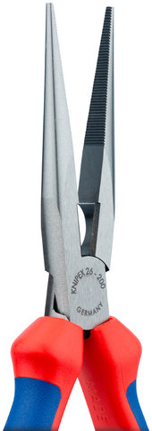 Knipex Flachrundzange Storchschnabel mit Schneide - rot-silber/universal