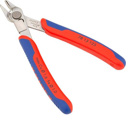 Knipex Electronic Super Knips® Pliers with Wire Clamp - red-blue/125 mm