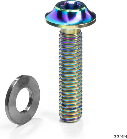 absoluteBLACK Vis de fixation d'étrier de frein M5 pour montage plat - rainbow | 22 mm