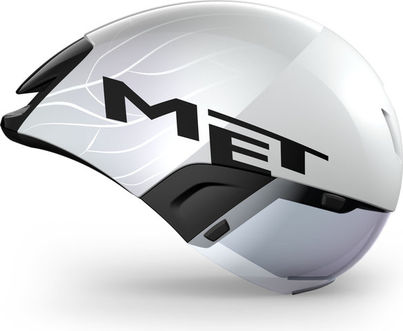 MET Codatronca Zeitfahrhelm - white silver matt glossy | 56 - 58 cm