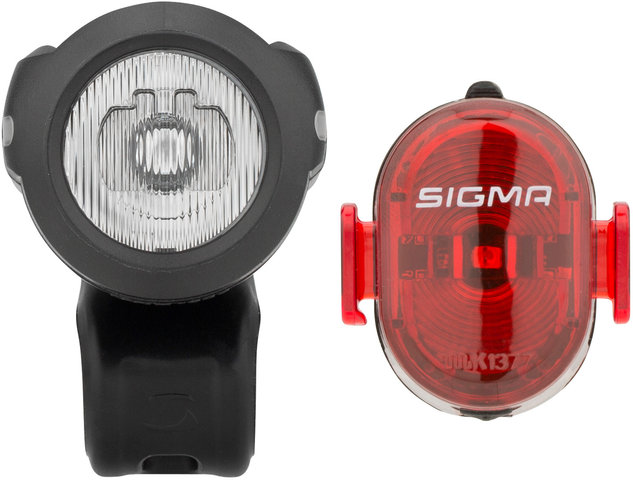 Sigma Aura 45 Frontlicht + Nugget II Rücklicht LED Beleuchtungsset m. StVZO - schwarz/45 Lux