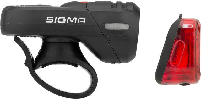 Sigma Aura 45 Front Light + Nugget II LED Rear Light Set - StVZO Approved - black/45 lux
