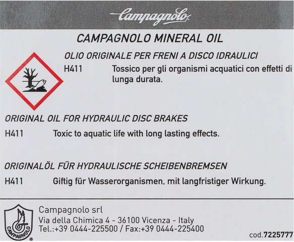 Campagnolo Huile Minérale pour Freins - universal/bouteille, 50 ml