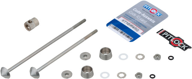 Pitlock Sicherung Set 03 Vorderrad + Hinterrad - silber/universal