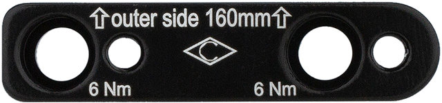 Ekar Scheibenbremsadapter für 160 mm Scheibe - black/HR FM auf FM