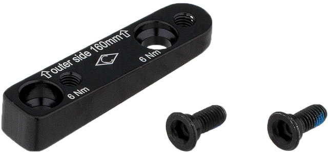 Ekar Scheibenbremsadapter für 160 mm Scheibe - black/HR FM auf FM