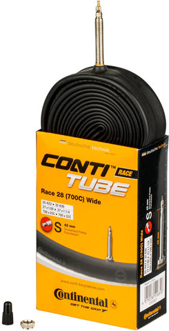 Continental Ultra Sport III 28" Folding Tyre set of 2 + Race Wide Tubes 28 - black/28-622 (700x28c) Presta 42 mm