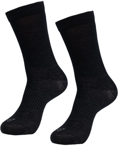 Craft Wool Liner Socken 2er Pack - black/40-42