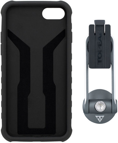 Topeak RideCase Schutzhülle für iPhone 7 / 8 / SE (2020) mit Halter - schwarz-grau/universal