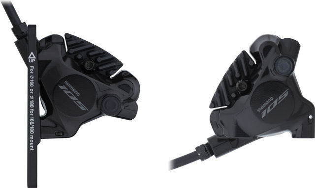 Shimano 105 Front+Rear Set Disc Brake BR-R7170 + Di2 ST-R7170 - black/Set/left/right (side-specific)