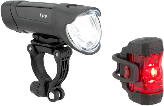 Ixon Fyre + IXXI LED Lighting Set - StVZO Approved - silver-black/universal