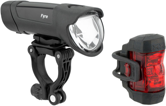 busch+müller Set de iluminación LED Ixon Fyre + IXXI con aprobación StVZO - negro-plata/universal