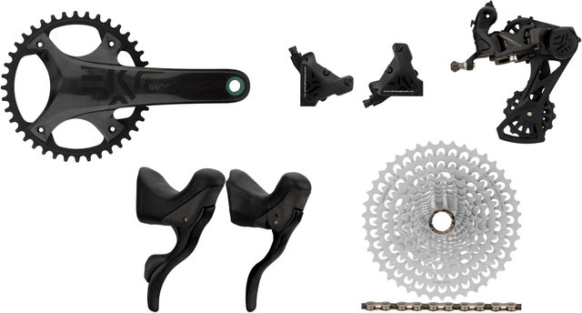 Ekar 13-speed 38 Groupset w/ Disc Brake - black/172.5 mm 38 tooth, 9-42