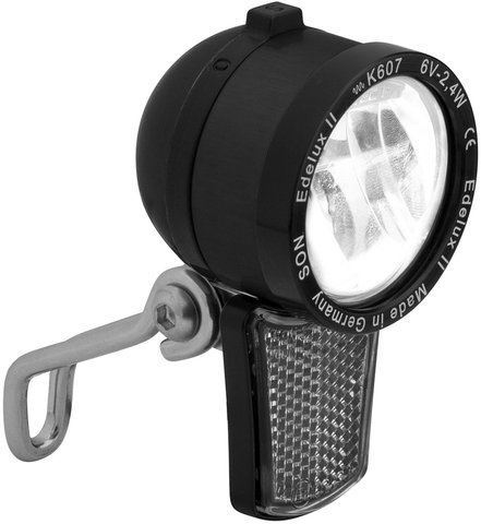 SON Luz delantera Edelux II LED con aprobación StVZO - negro-anodizado/140 cm