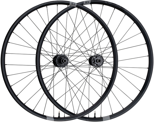 crankbrothers Synthesis E Industry Nine Alu Disc 6-Loch 29" Boost Laufradsatz - black/29" Satz (VR 15x110 Boost + HR 12x148 Boost) Shimano Micro Spline