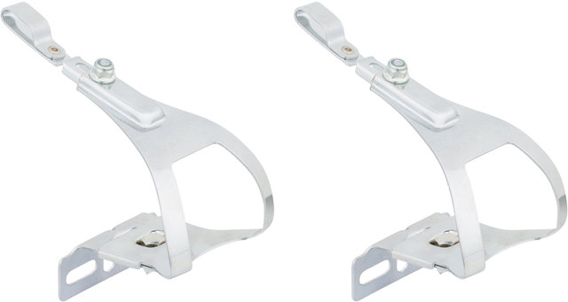 MKS Adjustable Toe Clips - silver/universal
