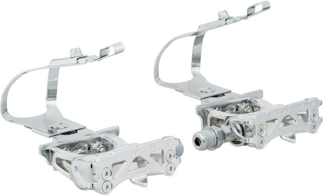 MKS Ganchos de pedal Adjustable Toe Clip - plata/universal