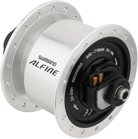 Shimano Dynamo de Moyeu Alfine Disc Center Lock DH-S501 - argenté/32 trous