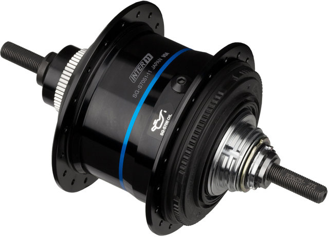 Shimano Moyeu à Vitesses Intégrées Alfine Di2 SG-S7051-11 Disc Center Lock - noir/36 trous