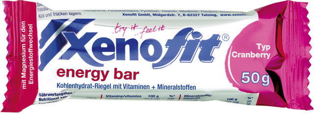 Xenofit Barre Énergétique energy bar - 1 pièce - cranberry/50 g