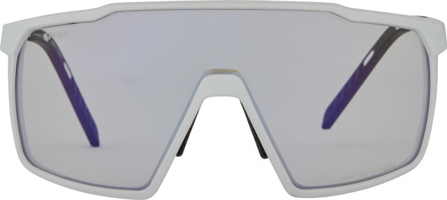 uvex Lunettes de Sport mtn perform S V - white mat/litemirror blue