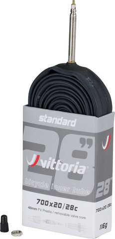 Vittoria Cámara de aire Standard para 28" - universal/Válvula Presta (SV)/20-622 a 28-622/20-28 x 622 SV 48 mm/48 