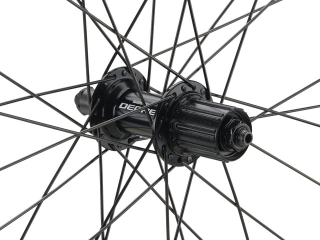 bc basic Set de Roues Urban Deore V-Brake DT Swiss 535 28" - noir | Set de 28" (avant 9x100 Dynamo + arrière 10x135) Shimano