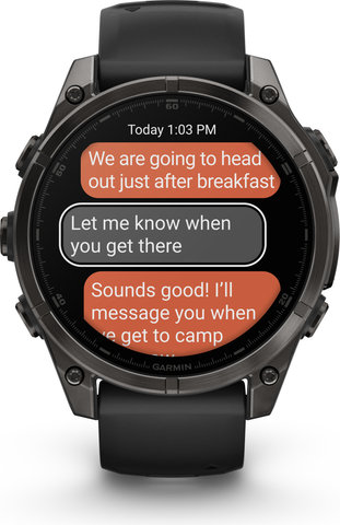 Garmin fenix 8 AMOLED Sapphire Titanium GPS 47 mm Multisport Smartwatch - black-carbon gray