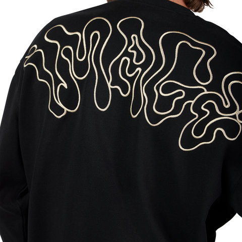Fox Head Hello Future Oversized Fleece Crew Pullover - black/M