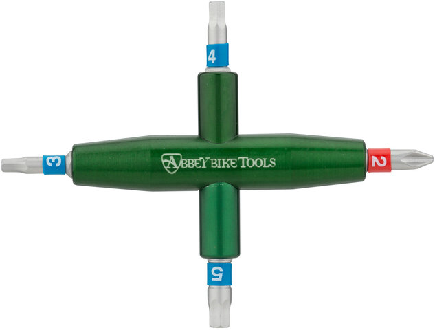 Abbey Bike Tools Herramienta multiusos 4-Way Multitool - green/3 mm, 4 mm, 5 mm, PH2