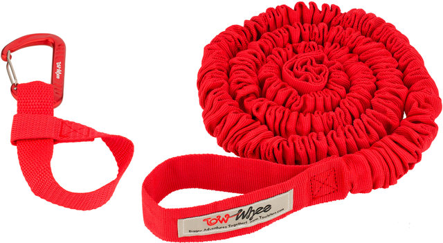 TowWhee Set de cuerda de remolque con Quick Loop con mosquetón - red-red/universal