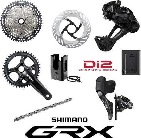 Shimano Grupo completo GRX Di2 RX827 1x12 - negro | 42 | 10-51 | 170,0 mm