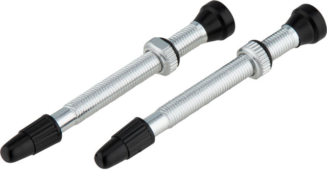 Válvula tubeless en set de 2 - plata/SV 60 mm