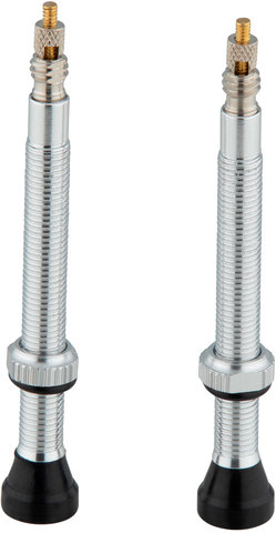 Válvula tubeless en set de 2 - plata/SV 60 mm