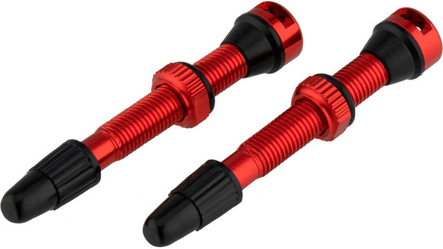 Válvula tubeless en set de 2 - rojo/SV 44 mm