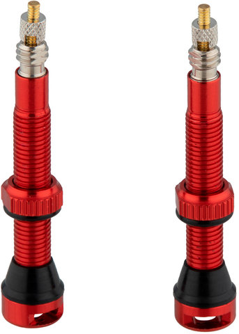 Válvula tubeless en set de 2 - rojo/SV 44 mm