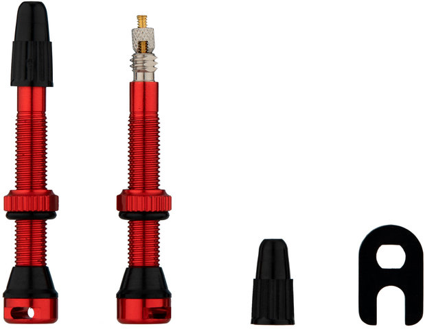 Válvula tubeless en set de 2 - rojo/SV 44 mm