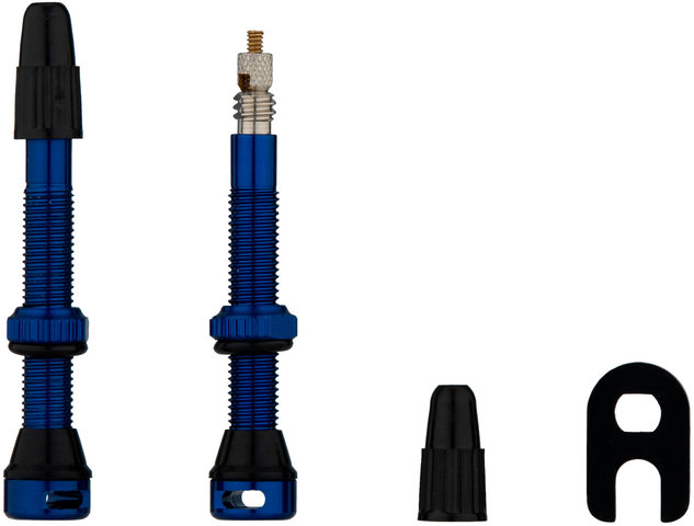 tune Tubeless Valve Set - blue/Presta 44 mm