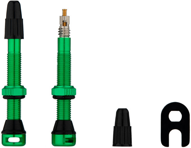 Válvula tubeless en set de 2 - verde cardenillo/SV 44 mm