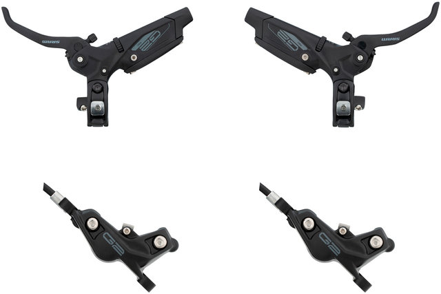 SRAM G2 RSC v+h Set Scheibenbremse - diffusion black/Satz (VR + HR)