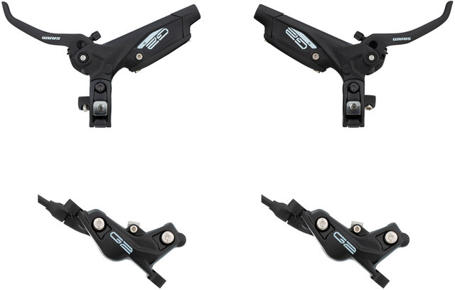 SRAM G2 R v+h Set Scheibenbremse - diffusion black anodized/Satz (VR + HR)